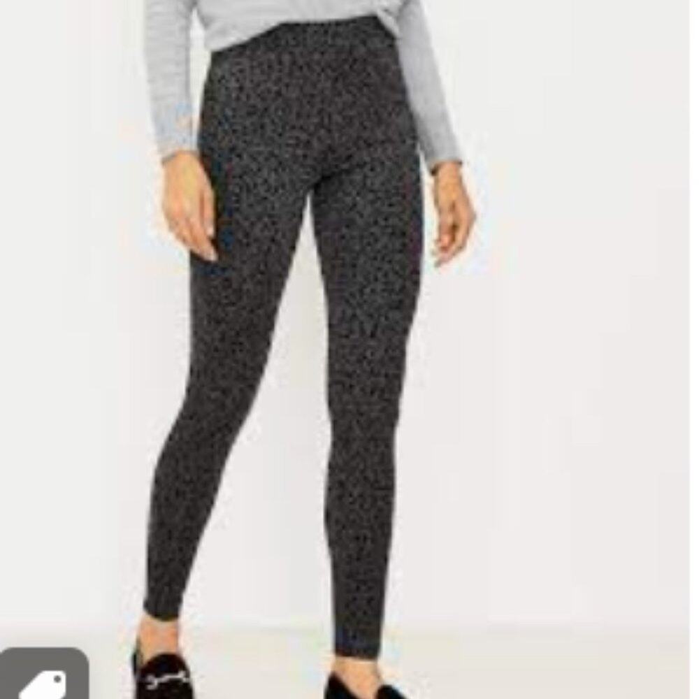 NWOT LOFT Chic Leopard Print Ponte Pull On Leggings MP